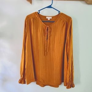 Knox Rose peasant long sleeve blouse xl